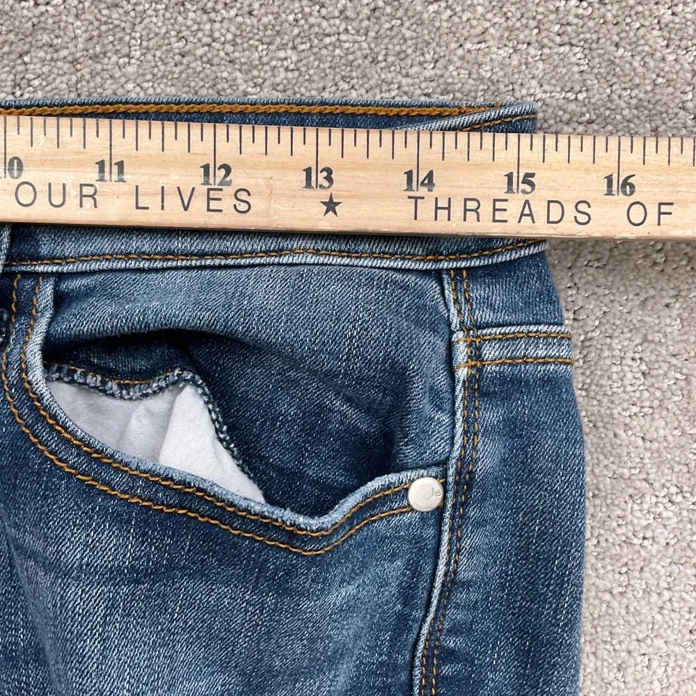 Judy Blue Skinny Jeans Women 9/29 Blue Frayed Hem Ankle‎ Slit Stretch JB82422MD